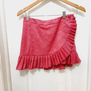 Pleated SASSY Spring PINK Mini Skirt by Guess Couture Collection